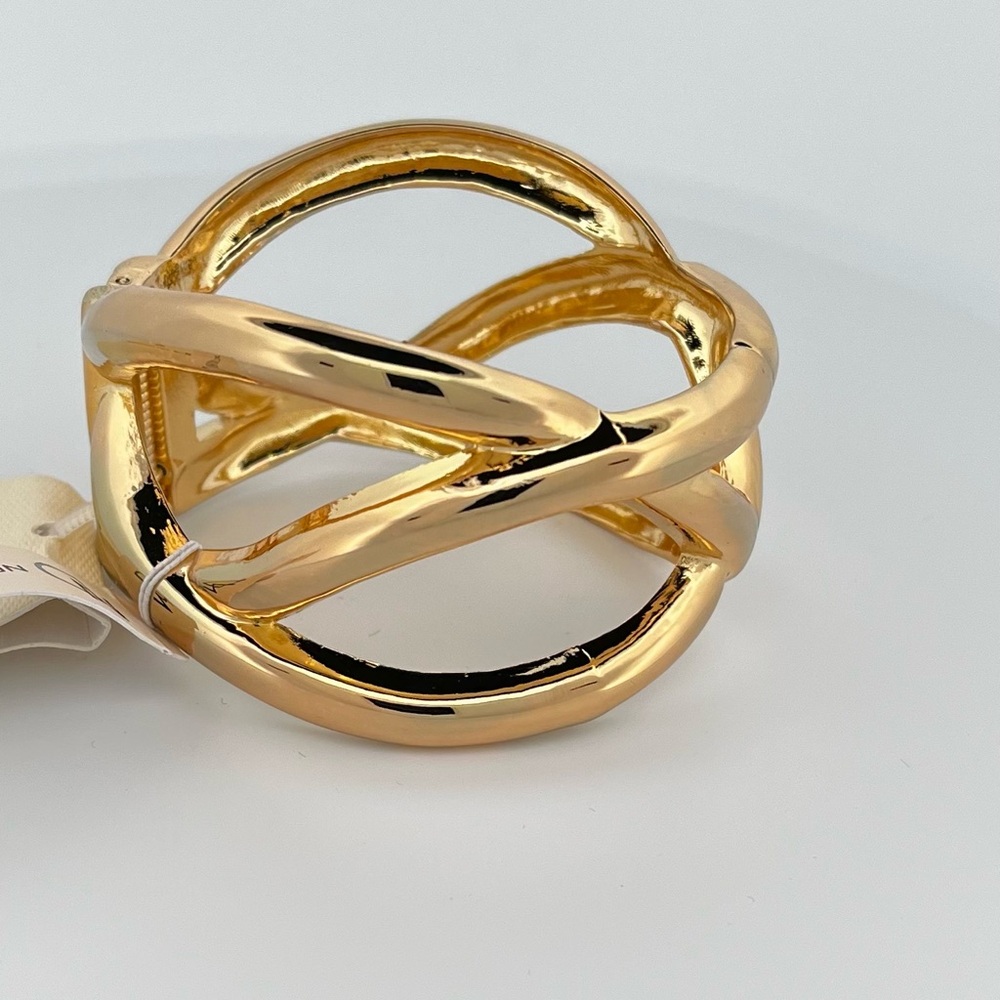 New Direction - Gold Infinity Knot Bracelet with Sculptural Design